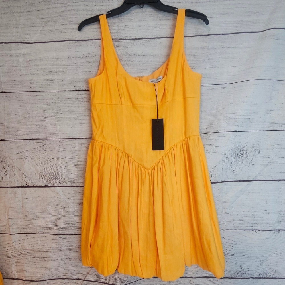 Gianni Bini Sedona 2 Apricot Linen Drop Waist Bubble Hem Shift Dress NWT 1376